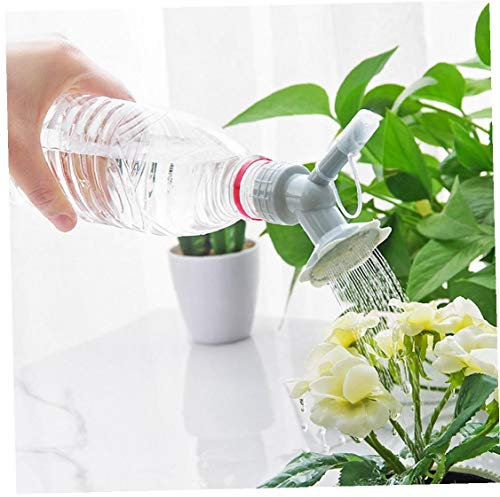 Bouteille Cap Sprinkler 2 en 1 plastique Buse d'arrosage pour fleurs Bouteille Arrosoirs Pomme de douche Outil de jardin (Gris)