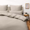 Blumtal Juego de Funda Nordica Cama de 180 - Microfibra Juego de Funda Edredon 240x260 y 2 Fundas de Almohada 70x40, Certificado Oeko-Tex, Muy Suave y Transpirable - Taupe