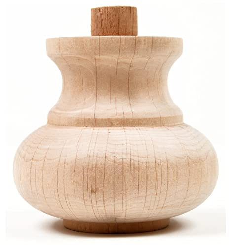Holzando Holzfüße für Möbel aus Erle ø100 - naturbelassenes Holz - ideal für Restauration & Reparatur - Möbelfüße Holz in Verschiedene Größen & Materialien erhältlich