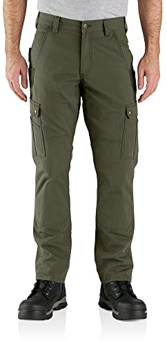 Carhartt Men's Relaxed Straight Ripstop Double-Front Cargo Pant, Basil, W36 x L36