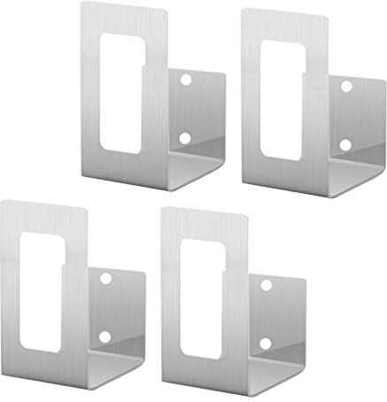 DOITOOL Deckelhalter Topfdeckelhalter Wand Edelstahl Topfdeckel Pfannendeckel Schneidebrett Küche Wandhalterung 2 Paar Silber Topfdeckel Wandhalter Küchenhelfer Pfannendeckel Abtropfständer