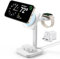 ESR 3-in-1 Wireless Charger Stand with MagSafe, Removable Made for Apple Watch Certified Charger, MagSafe Charging Station, Magnetic Charger for iPhone 16/15/14/13/12 Series, AirPods 4/3/Pro, White