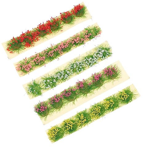 TOPBATHY 5st Mikrolandschafts-clusterblumen Büsche Für Statische Landschaftsmodell Blume Büschel ? Rosa Rot Märchengartenblume Miniaturbaum- Miniatur. Gartenlaube Lgb Getuftet Plastik