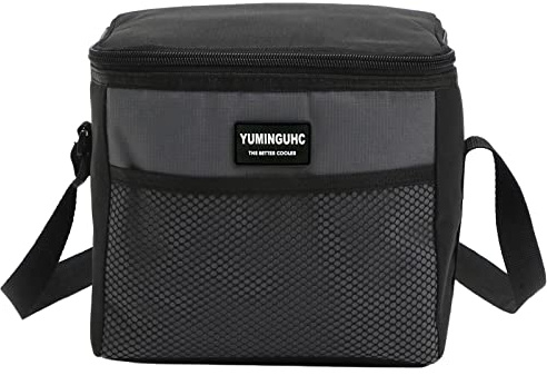YUMINGUHC Lonchera térmica reutilizable de 5 L para hombres y mujeres, bolsa térmica para adultos, niños, trabajo, escuela, picnic (gris)