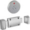Satin Anodised Aluminium Cubicle Door Lock with Indicator Release and Open in Keep for Toilet Cubicles