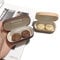 gofidin 2PCS Retro Leather Wood Grain Double Partner Cosmetic Contact Lens Box Large Diameter Leak-proof Storage Myopia Contact Lens Case
