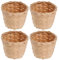 SEWACC 10 Stück Mini-Gewebte Körbe Mini-Blumenkorb Aus Winziger Korb Bastelkörbe Picknickkörbe für Bastelarbeiten, Hochzeit Dekoration