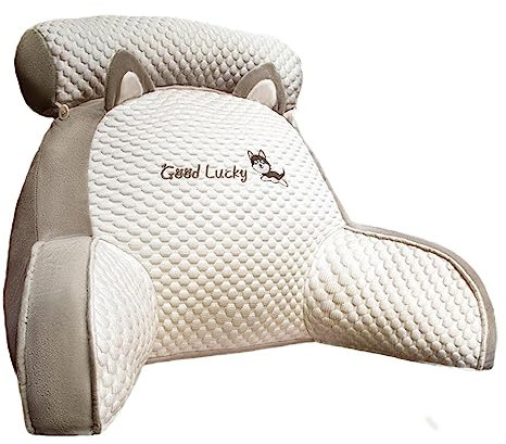 Lesekissen Für Bett, Lesekissen Bettauflage Kissen Mit Abnehmbarer Nackenrolle & Stützarm Zum Sitzen In Bett, Rückenkissen, Ergonomische Körperhaltung, Lesen, Entspannen Oder Komfortabel Arbeiten