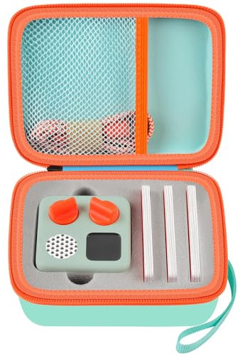 casmilee Travel Case Compatible with Yoto Mini – Kids Audio & Music Player, Holder Bag for Children’s Speaker Plays Audiobook Cards (Green, Medium)