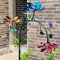 LOKORI Windrad, Wunderschönes Sommer-Windrad mit bunten Blumen, Windrad mit drehenden Blumen und bunten Gartensteckern, Windräder for Hof und Garten, Große Windskulpturen und -räder aus Metall