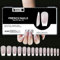 Beautilux Faux Ongles Medium Coffin French Press on Ongles 280 Pièces 14 Tailles, Soak Off Faux Ongles Pose Americaine Pour Manucures à Domicile