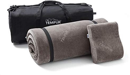 TEMPUR Reiseset 3-teilig mit praktischem Trolley, Reise-Nackenkissen sowie Reisematratze für Unterwegs, 5,5 kg