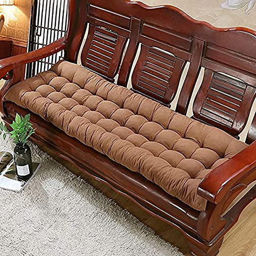 Hollywoodschaukel für den Außenbereich, 3-Sitzer, dick und lang, 55 x 150 cm, Braun, ideal für Holz- und Metallbänke