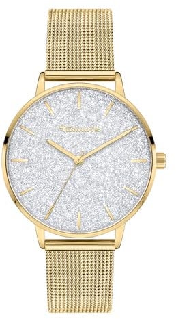 Tamaris Damen Analog Quarz Uhr mit Edelstahl Armband TT-0192-MQ