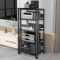 houcheyai Audio Rack HiFi Regal, Modernes Stereo-Rack stufiges Medienständer 5-stufiges Medienständer-Regal mit Verstellbaren Ablage Plattenspieler Schrank für Plattenspieler Stereoanlagen