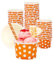 TSLBW 50 Pcs Paper Ice Cream Bowls 125ml Ice Cream Cup Containers Polka Dot Paper Dessert Bowls for Frozen, Yogurt, Sundae, Ice Cream, Cake, Soup, Summer Birthday Party Supplies (Orange)