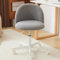Bonnlo Comfy Small Office Chair with Wheels Desk Vanity Chair Modern Swivel Dressing Table With Adjustable Height for Home Office, Bedroom, Dressing Room (Sophisticated Grey)