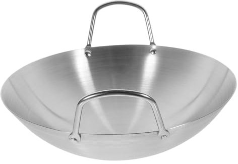 GALPADA Wok De Acero Inoxidable Sartén Wmf Ideal Para Barbacoas Duradero Utensilio De Cocina