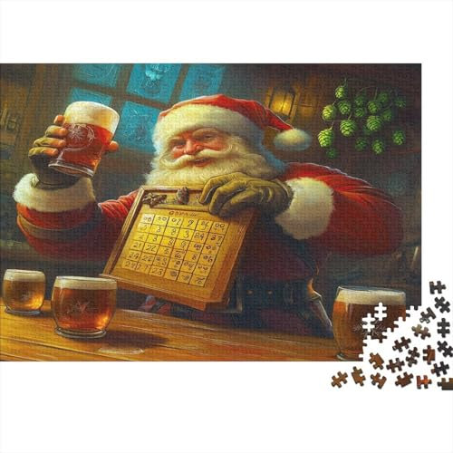 Weihnachtsmann 1000 Stück Puzzles Adventskalender Puzzle Lernspiel Spielzeug Geschenk Geschicklichkeitsspiel Für Die Ganze Familie Schöne Geschenkidee DIY Kreative 1000pcs (75x50cm)