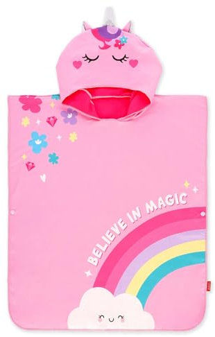 Legami - Serviette de Plage pour Enfants, Serviette Poncho, Peignoir en Microfibre, compacte, légère, séchage Rapide, Ultra-absorbante, Serviette à Capuche, Taille Unique