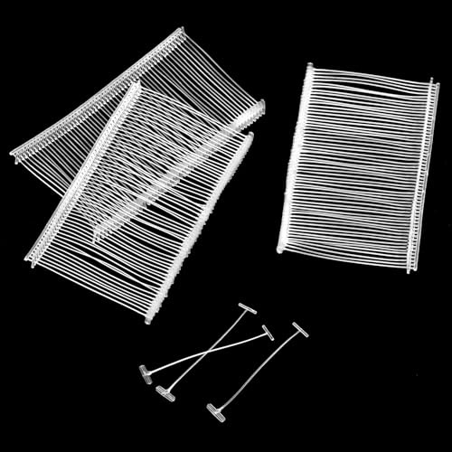 QWORK® 5000 Stück Plastik Heftfäden für Etikettierpistole, 50 mm weiße Preisschildernadeln, Etikettierpistole Nachfüller, für Kleidung, Accessoires und mehr