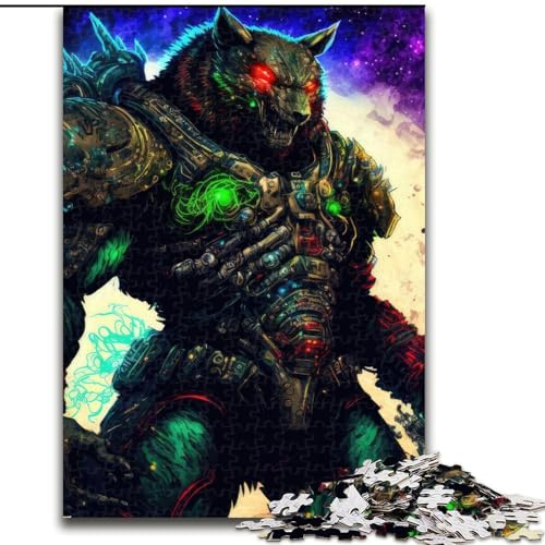 1000-teiliges Puzzle für Erwachsene „Cosmic Space Wolves“ aus Holz, hochschwieriges Denkspiel für Jugendliche, 50x75cm, Lernspielzeug für Jugendliche, Heimbüro-Dekor