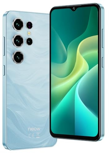 Neow Safe + Smartphone Android 15 4G 128 Go | Schermo HD+ da 6,52 | Smartphone per adolescenti | App scolastiche e divertenti preinstallate | Controllo genitori (azurro)