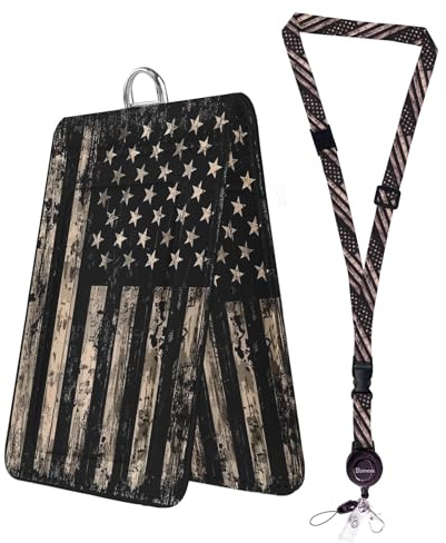 Bolimoss Lanière avec porte-badge avec boucles de sécurité à dégagement rapide, sangle réglable avec bobine rétractable et porte-étiquette double face avec fermoir en métal pivotant