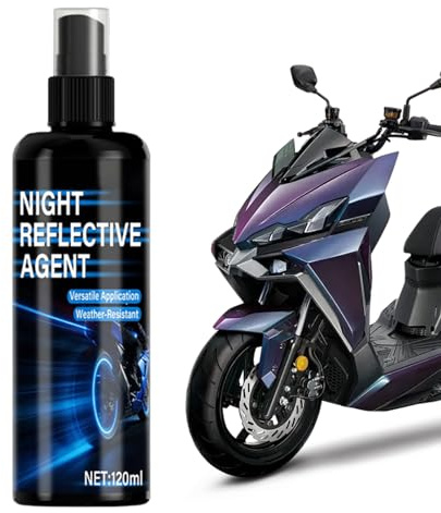 Huehkir Peinture phosphorescente en spray,120 ml Agent Pailleté Réfléchissant - Peinture Réfléchissante | pour voiture, vélo, pêche, cyclisme, course à pied, sac à dos, casque, poussette,