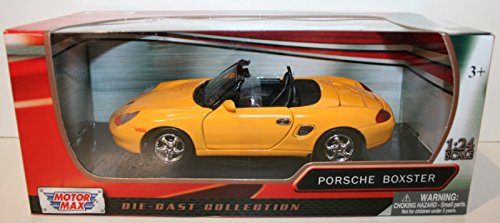 MotorMax 1/24 Scale Metal Model 73226 - Porsche Boxster - Yellow