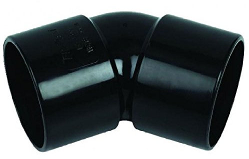 40mm (43mm) Black Solvent Waste Pipe 135 Degree Bend - Bag of 2
