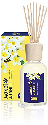 Helan, Monoi De Tahiti, Profumatore per Ambienti, Profumo Ambiente con Bastoncini per Diffusori dalla Fragranza Esotica - Diffusore Ambiente con Bastoncini Legno Profumati al Cocco 250ml Made in Italy