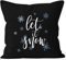 Autiga Kissenbezug Weihnachten Let it Snow Eiskristalle Schnee Christmas Winter schwarz 40cm x 40cm