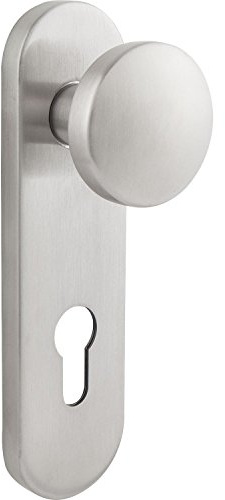 Knopfkurzschild für außen, rund H+S 7001, PZ 72 mm, Edelstahl