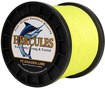 HERCULES Super Cast 100m - 2000m Yards Geflochtene Angelschnur 10lb - 300lb Test für Salzwasser Süßwasser PE Geflecht Fischdraht Superline 8 Stränge