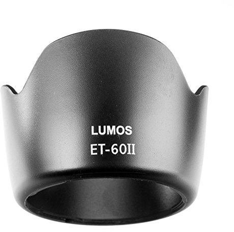 Lumos Gegenlichtblende ersetzt Canon ET-60 voll kompatibel zu Ihrem Objektiv EF-S 55-250 mm f 4-5.6 is II und EF 75-300 mm III Bajonett Streulichtblende Blendschutz Sonnenblende 58mm