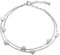 Keybella Herzen Damen Armband Layered Armband mit Herzanhängern Doppelt Kette Armband für Frauen Armkette Edelstahl Bracelet