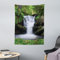 ABAKUHAUS Natur Wandteppich, Bäume Blumen Wasserfall aus Weiches Mikrofaser Stoff Waschbar ohne Verblassen Digitaldruck, 110 x 150 cm, Grün Weiß