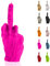 Candellana Candela in Forma di Un Dito Medio | FCK | Altezza: 20 cm | Rosa Scuro | Durata: 30 Ore | Dimensioni di Una Mano Reale | Fatta a Mano nell’UE