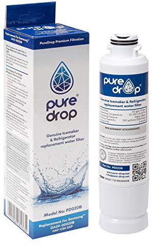Puredrop DA2900020B Compatible with Samsung DA29-00020B, HAFCIN, HAF-CIN, HAF-CIN/EXP, DA97-08006A/B Refrigerator Water Filter