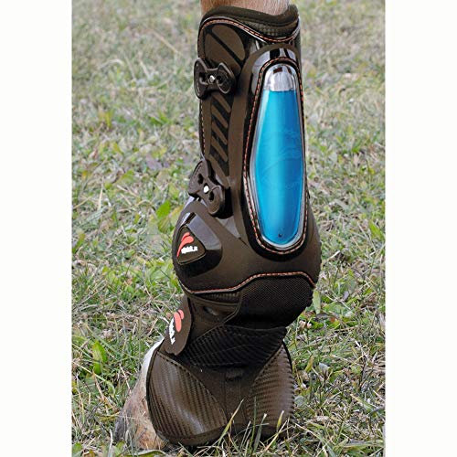 EQUICK eShock Overreach Gamasche mit Hufglocke Farbe: Brown Größe: S