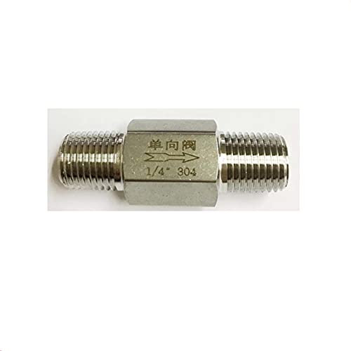 SUOFEILAIMU-VENTILE Rückschlagventil 1/4 Zoll 3/8-Zoll 1/2-Zoll-Außengewinde Edelstahl 304 Pneumatische Hydraulische 1-Wege-Einzelrückschlagventil (Specification : 3/8)