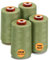 New brothread - 28 Optionen - 4 Große Konen 5000M Allzweck Polyester Nähgarn 40S/2 (Tex27) zum Nähen, Quilten, Patchwork, Serger und Overlock - Kiwi