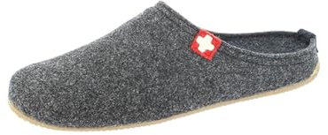 Living Kitzbühel - Filz - Schweizer Kreuz - Pantoffeln (38 EU Anthrazit)