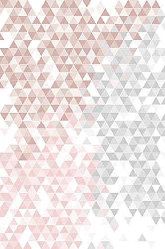 Rasch Tapeten 100822 - Fototapete mit geometrischem Motiv aus kleinen Dreiecken in Rosa aus der Young Artists Kollektion - 2,80m x 1,86m (L x B)