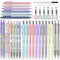 Nicpro 26 Stück Pastell Art Druckbleistift Set, Niedliche Druckbleistifte, 0,5 & 0,7 mm mit 6 Röhren HB Minen und Radiergummi Nachfüllungen für Schule, Bürobedarf, Schreiben, Skizzieren, Zeichnen