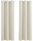 PONY DANCE - Set di 2 tende oscuranti per soggiorno, corte, colore beige chiaro, opache, per camera da letto, altezza 158 cm x larghezza 106 cm