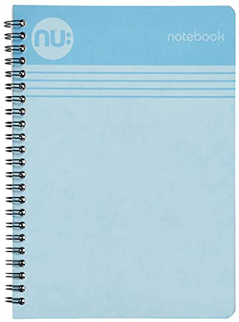 nu: Notebooks (NU004106-FSC) Cloud Pastels Range Notizbuch, A4, Spiralbindung, 110 Seiten, Blau