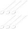 DOITOOL 6Pcs Glass Latte Spoons Transparent Long Handle Teaspoons Coffee Mixing Spoon Stirring Rods for Latte Coffee, Espresso, Hot Chocolate, Hot Drinks, Dessert & Ice Cream