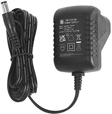 Security-01 Guitar Pedal Power Supply Adapter 9V 1A, DC Jack Plug 5.5mm x 2.1mm, Center Negative, for for Most Guitar Bass Effect Pedal